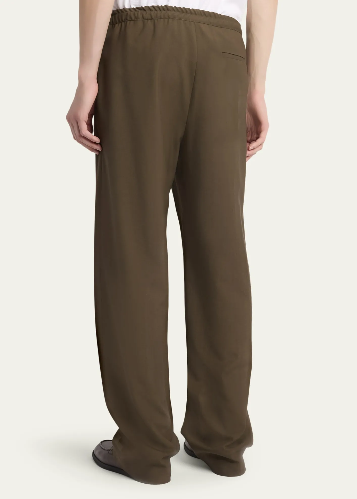 THE ROWMen's Ari Wool Wide-Leg Drawstring Pants