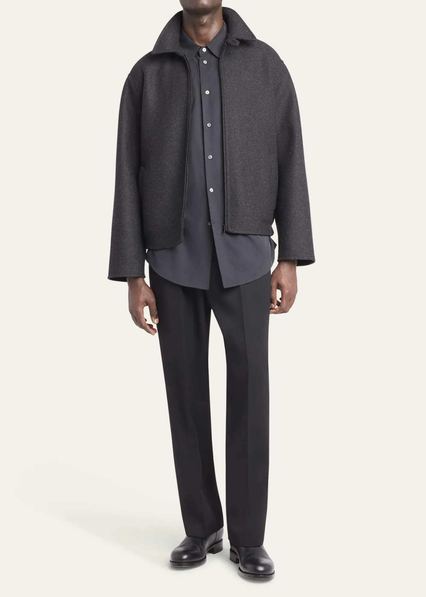 THE ROWMen's Dantes Melton Wool Full-Zip Bouson