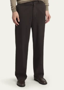 THE ROWMen's Ottis Cotton and Cashmere Straight-Leg Chino Pants