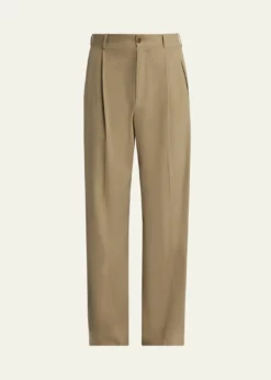 THE ROWMen's Thom Pleated Wool-Silk Pants