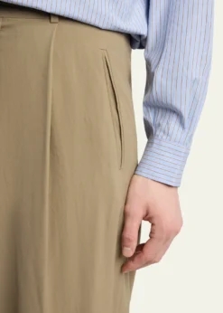 THE ROWMen's Thom Pleated Wool-Silk Pants
