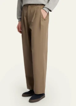 THE ROWMen's Tibor Cotton-Cashmere Gabardine Pants
