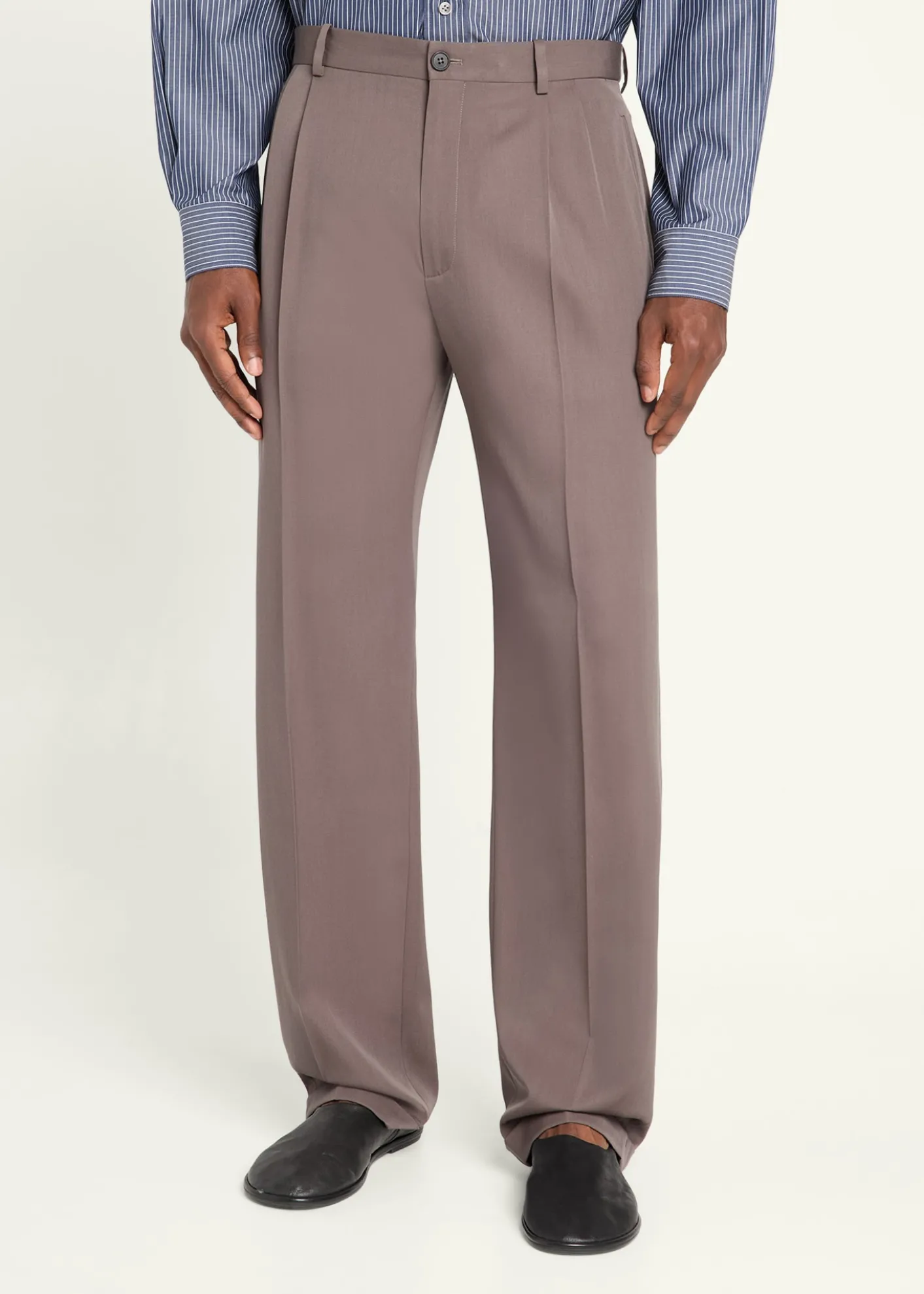 THE ROWMen's Tosca Straight-Leg Wool-Silk Pants