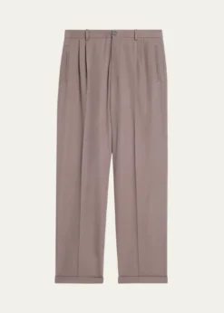 THE ROWMen's Tosca Straight-Leg Wool-Silk Pants