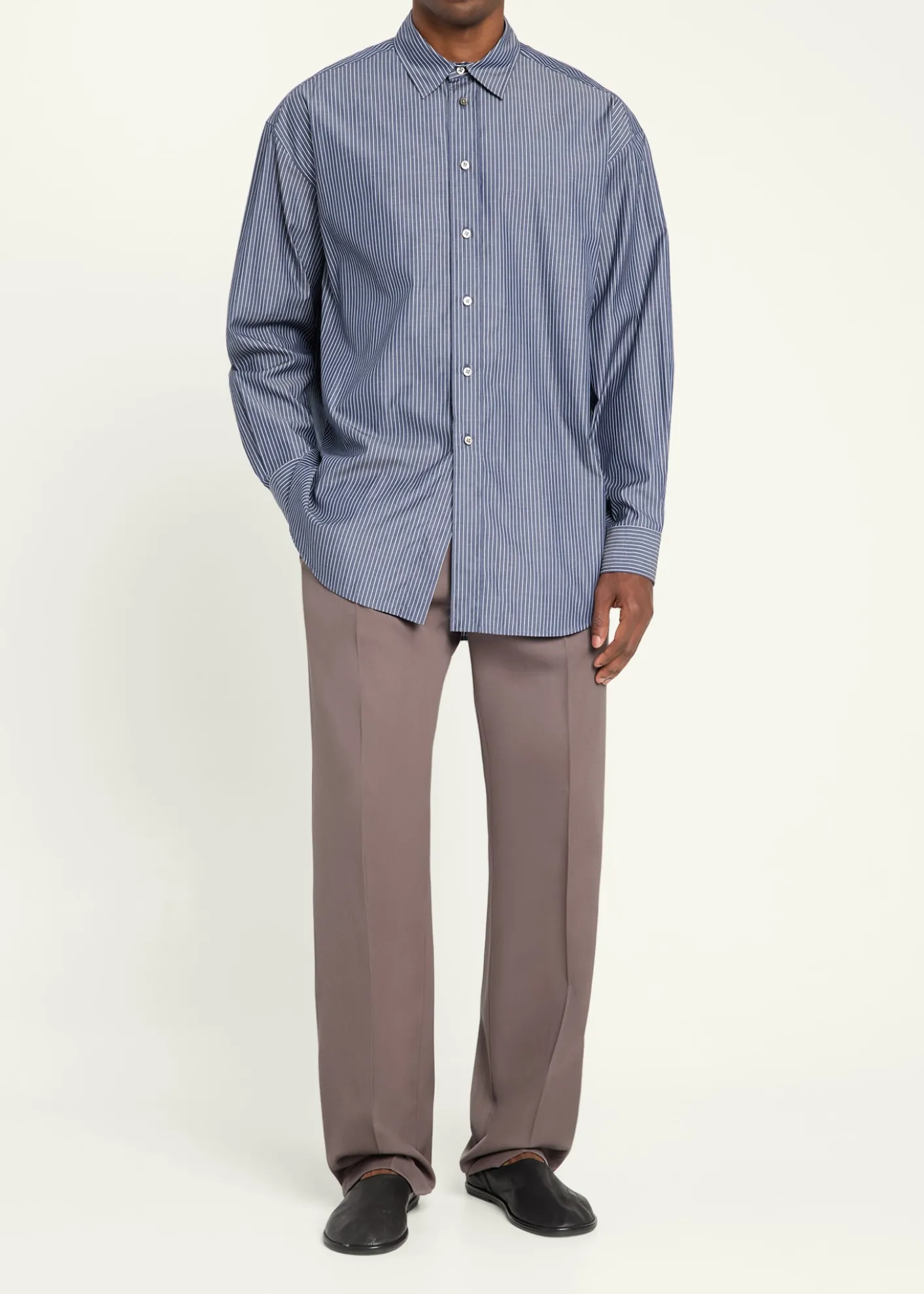 THE ROWMen's Tosca Straight-Leg Wool-Silk Pants