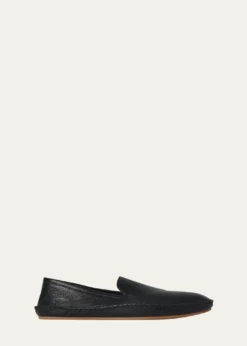 THE ROWMen's Vasko Grainy Leather Loafers