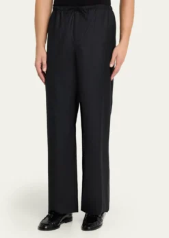 THE ROWMen's Xon Wool Flannel Relaxed-Fit Drawstring Pants