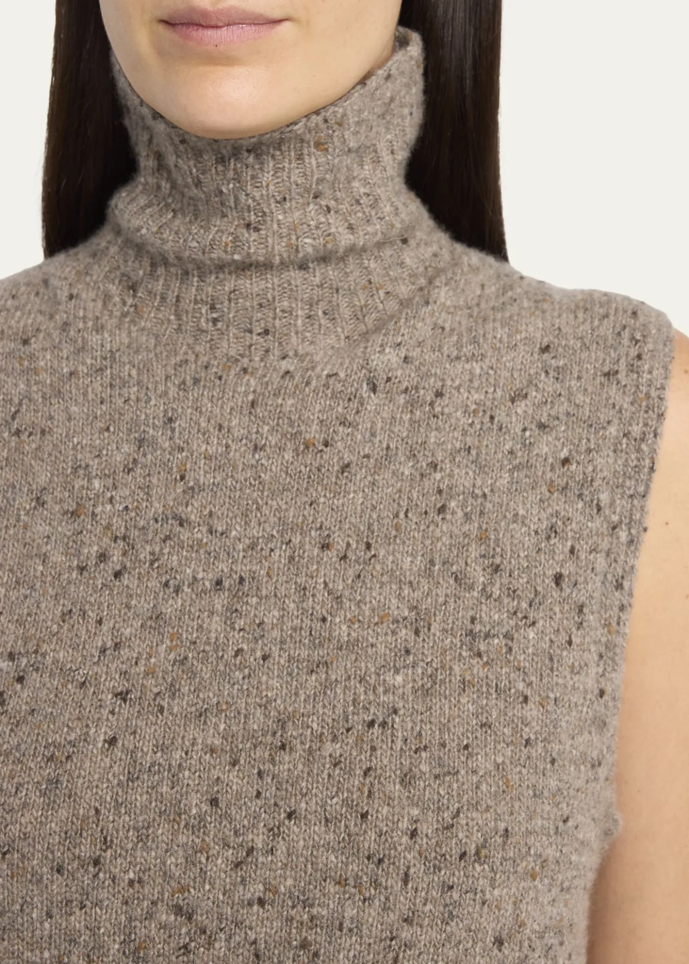 THE ROWMerilas Turtleneck Cashmere Sleeveless Sweater