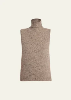 THE ROWMerilas Turtleneck Cashmere Sleeveless Sweater