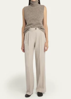 THE ROWMerilas Turtleneck Cashmere Sleeveless Sweater