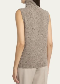 THE ROWMerilas Turtleneck Cashmere Sleeveless Sweater