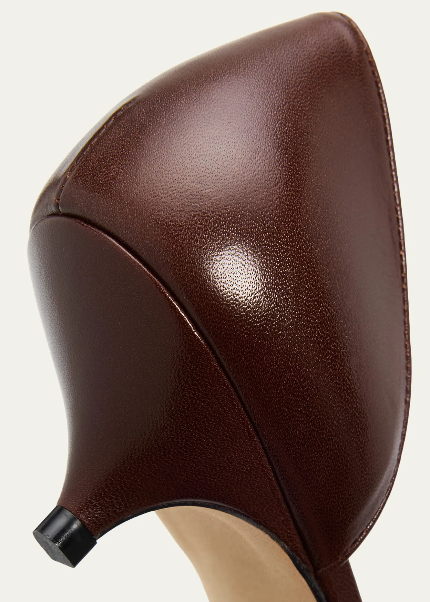 THE ROW35mm Liisa Leather Kitten-Heel d'Orsay Pumps