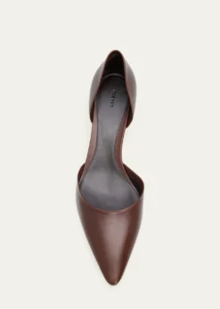 THE ROW35mm Liisa Leather Kitten-Heel d'Orsay Pumps