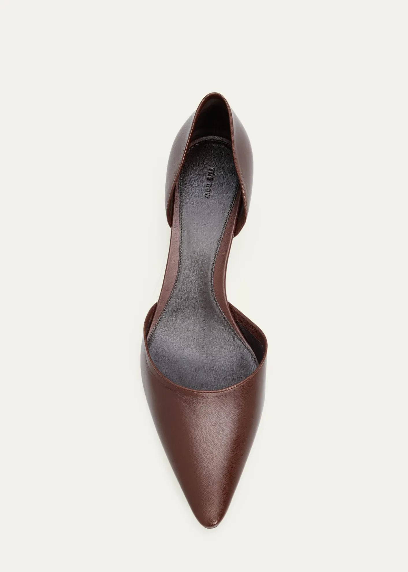 THE ROW35mm Liisa Leather Kitten-Heel d'Orsay Pumps
