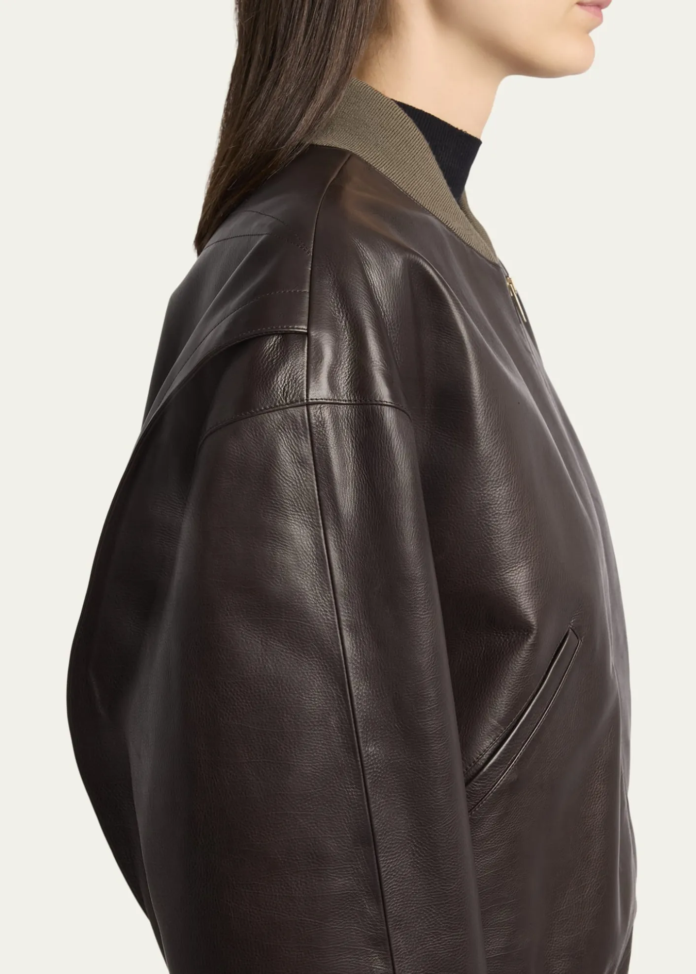 THE ROWMorisel Leather Bomber Jacket