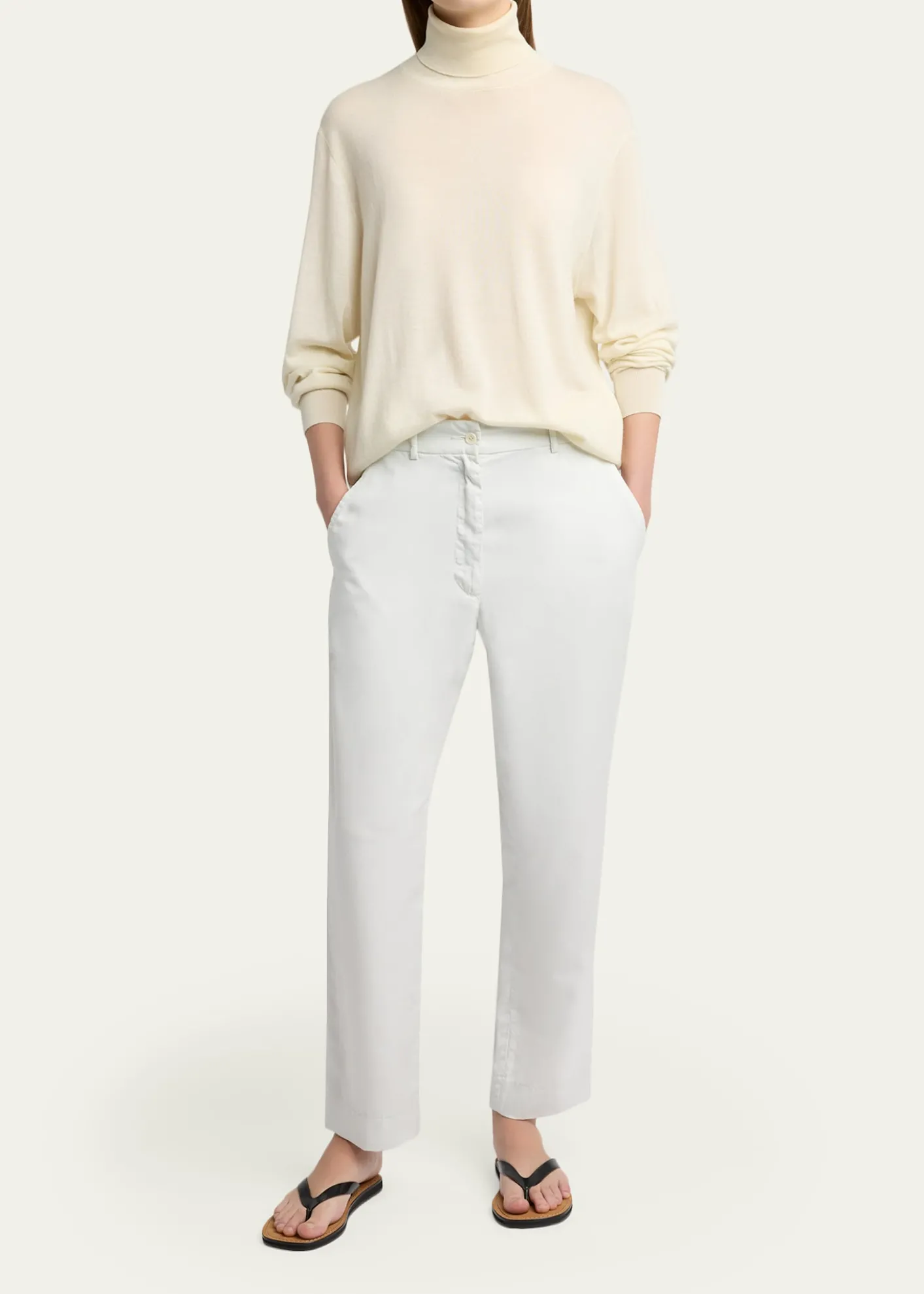 THE ROWNabari Cashmere Long-Sleeve Turtleneck Sweater