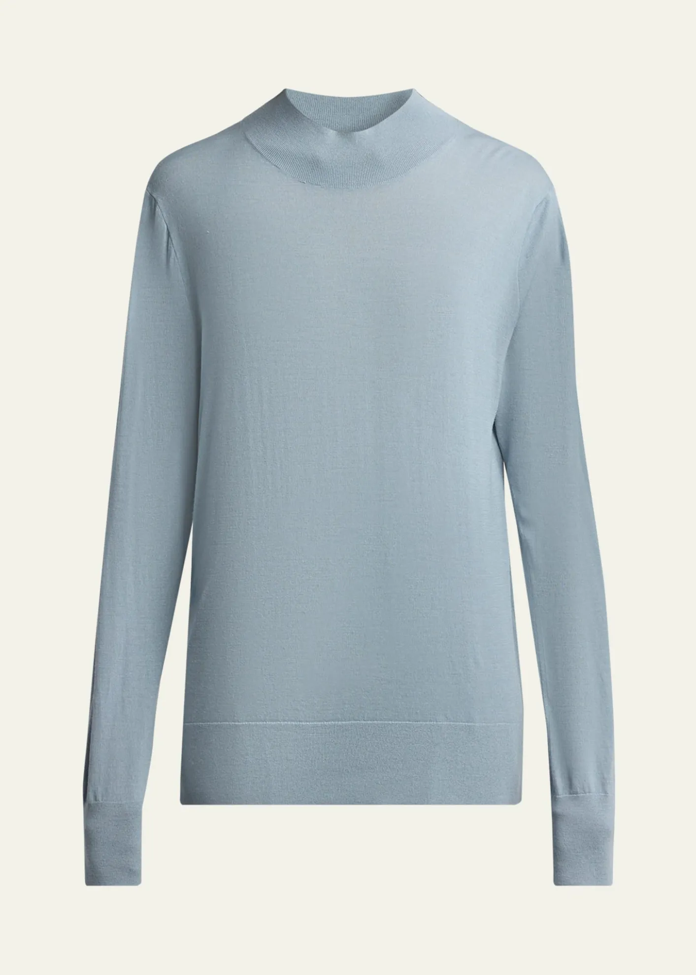 THE ROWNari Mock-Neck Merino Wool Sweater