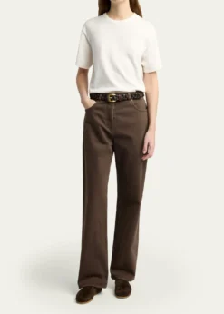 THE ROWNarlan Short-Sleeve Cotton-Linen T-Shirt