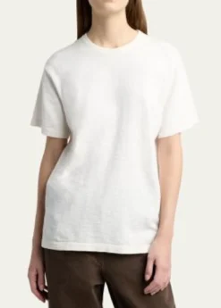 THE ROWNarlan Short-Sleeve Cotton-Linen T-Shirt