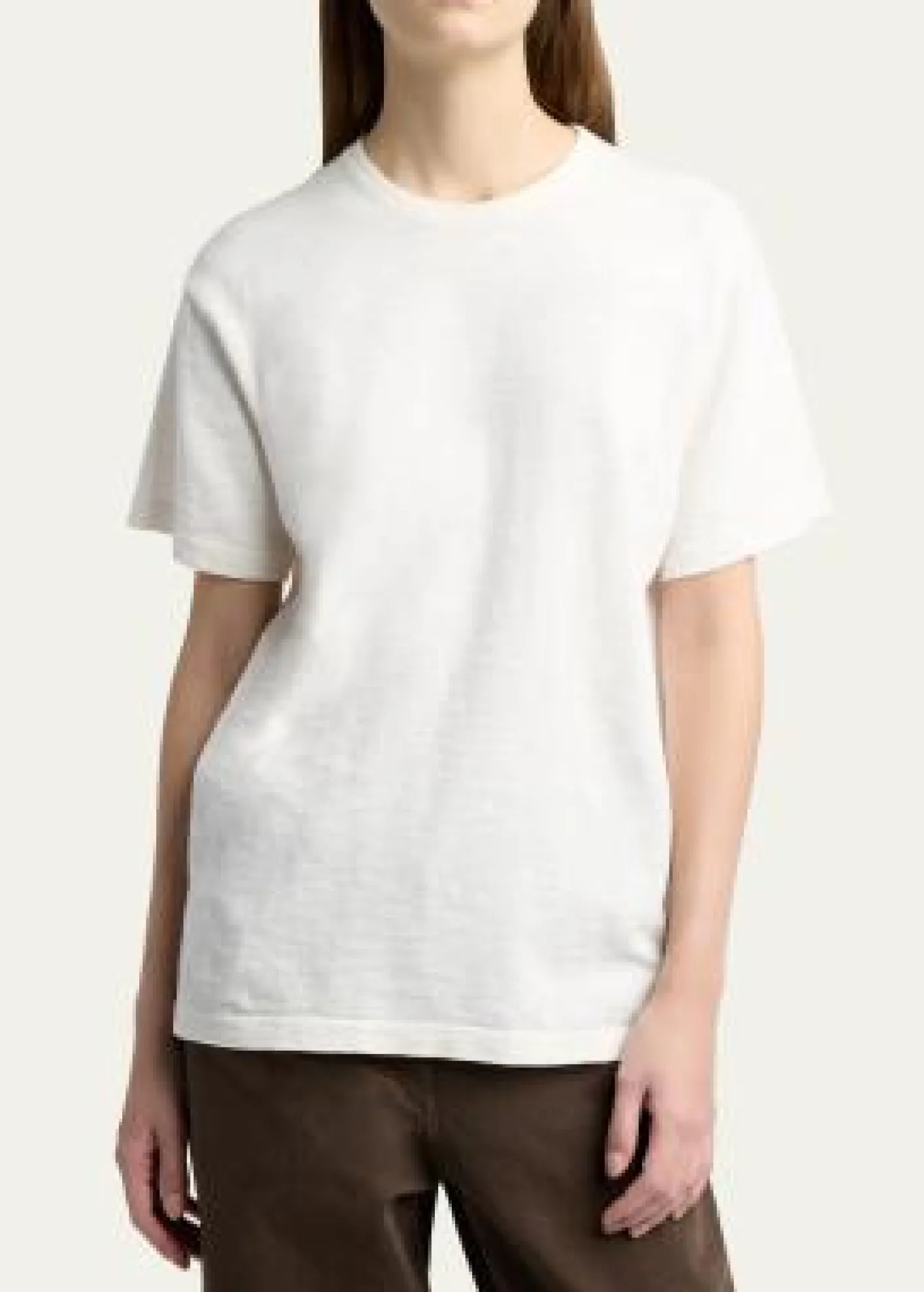 THE ROWNarlan Short-Sleeve Cotton-Linen T-Shirt