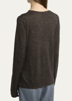 THE ROWNile Cashmere, Silk, and Linen Long-Sleeve Top