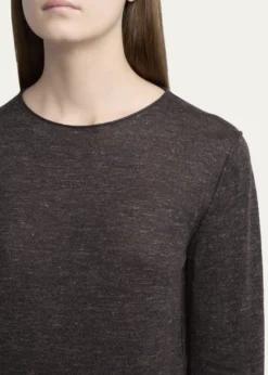 THE ROWNile Cashmere, Silk, and Linen Long-Sleeve Top