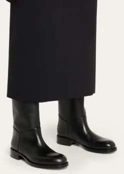THE ROWNobilis Leather Mid Riding Boots