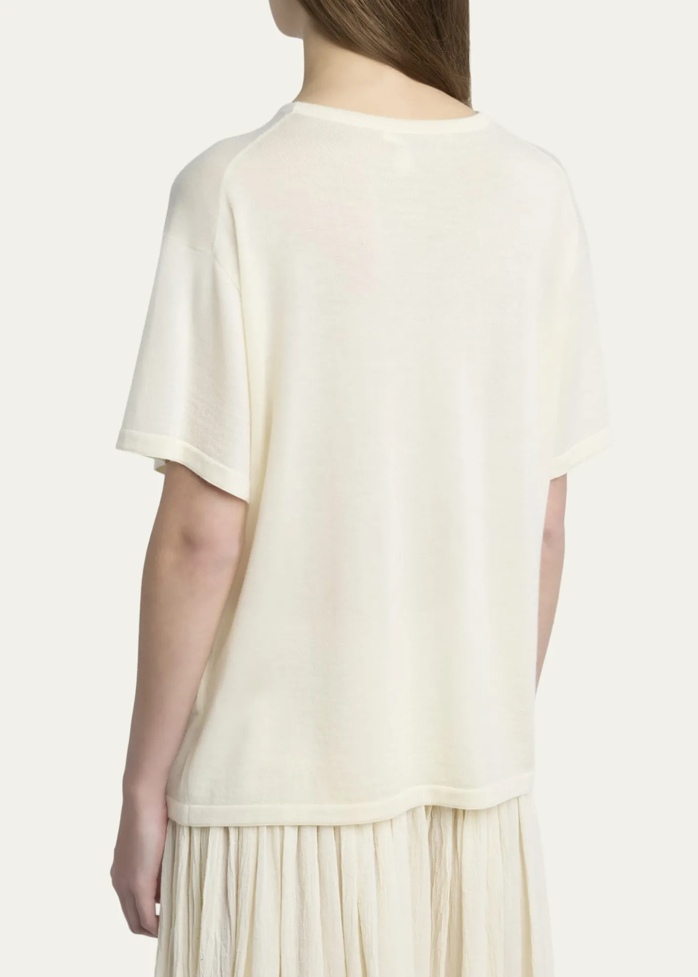 THE ROWNonas Crewneck Cashmere Knit Top