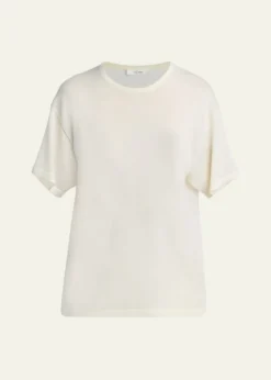 THE ROWNonas Crewneck Cashmere Knit Top