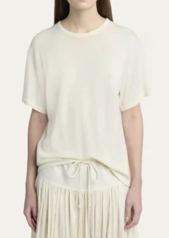 THE ROWNonas Crewneck Cashmere Knit Top