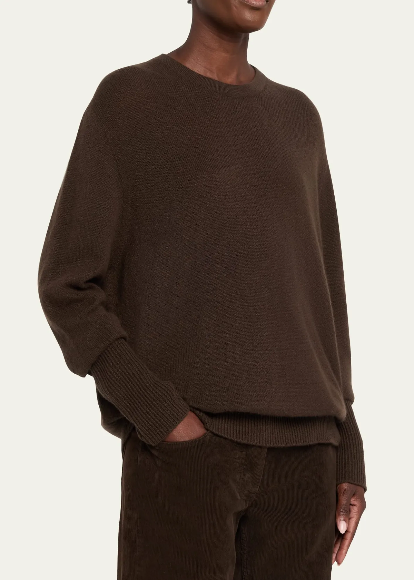 THE ROWOdelle Cashmere Knit Oversized Crewneck Top