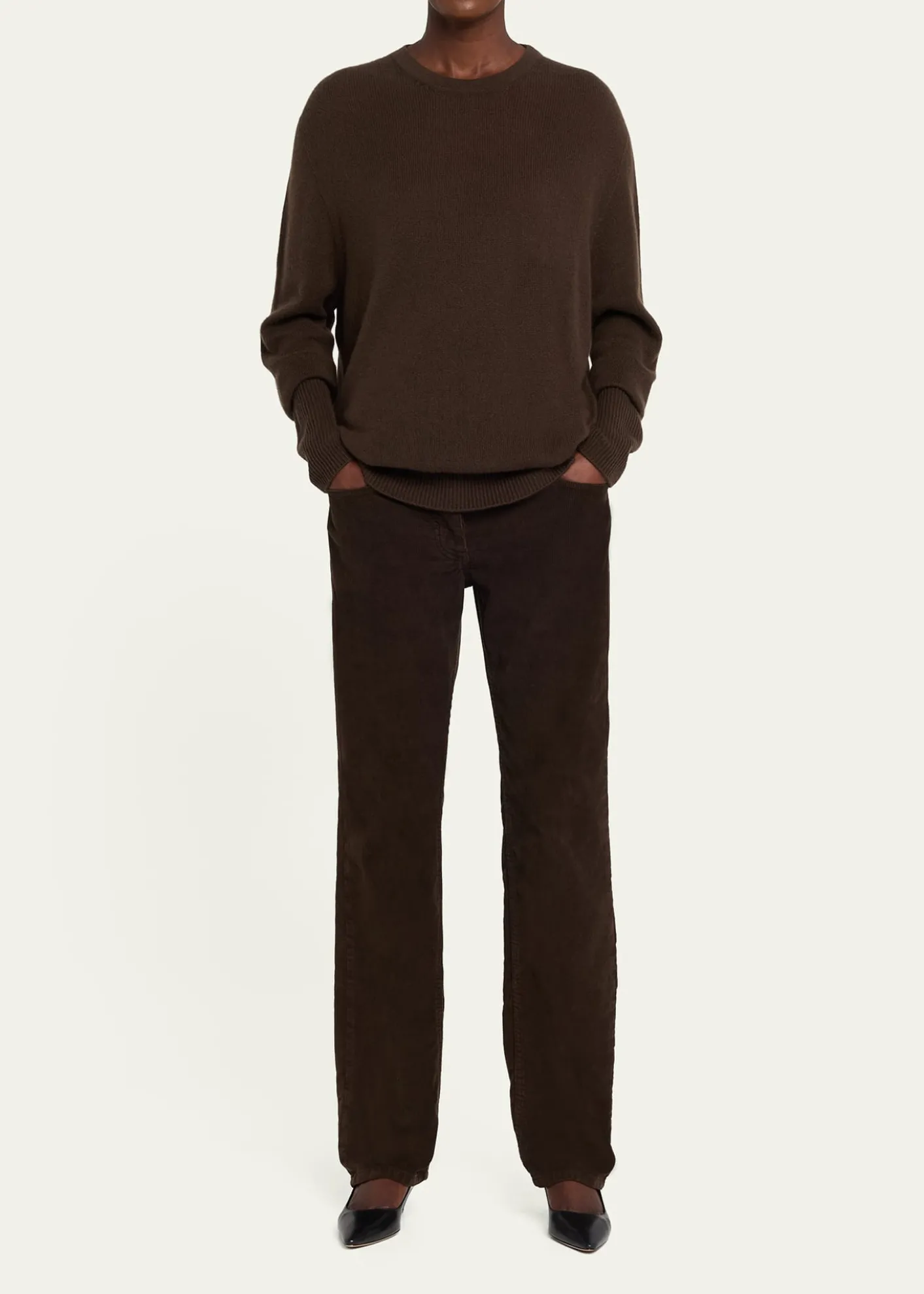 THE ROWOdelle Cashmere Knit Oversized Crewneck Top