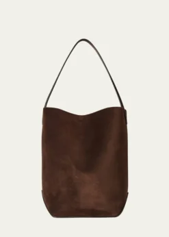 THE ROWPark Medium North-South Tote Bag in Suede