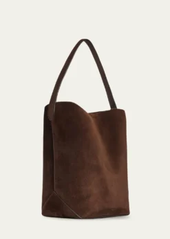 THE ROWPark Medium North-South Tote Bag in Suede