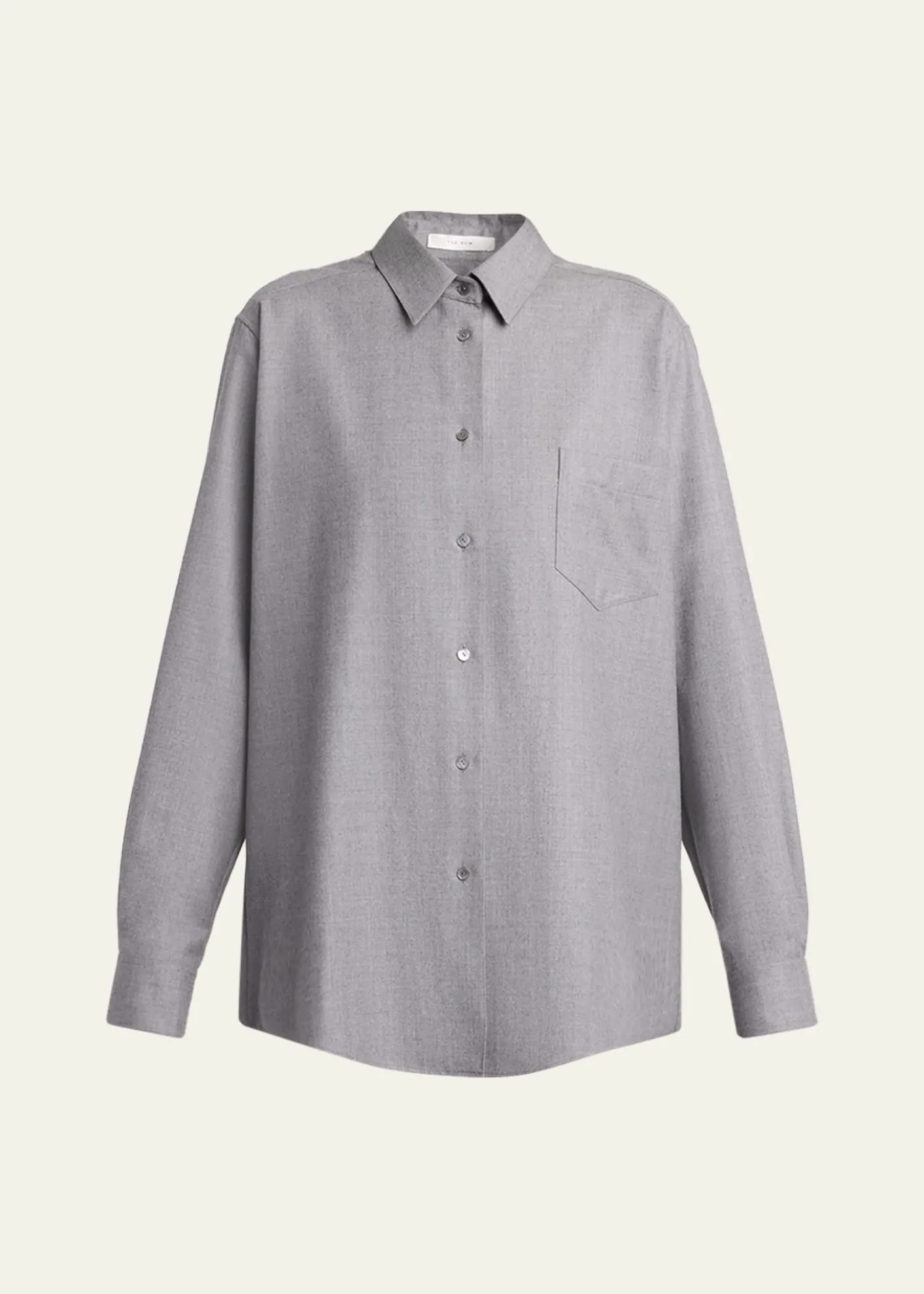 THE ROWPino Wool Button-Down Shirt