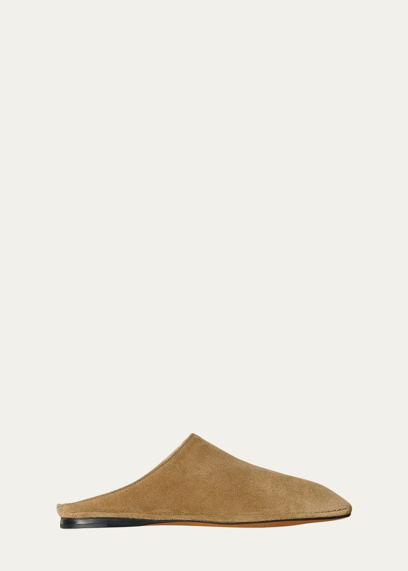 THE ROWPiper Suede Square-Toe Mules