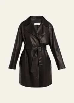 THE ROWSiempra Leather Wrap Trench Coat