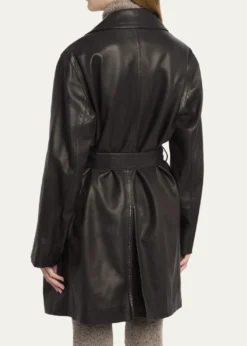 THE ROWSiempra Leather Wrap Trench Coat