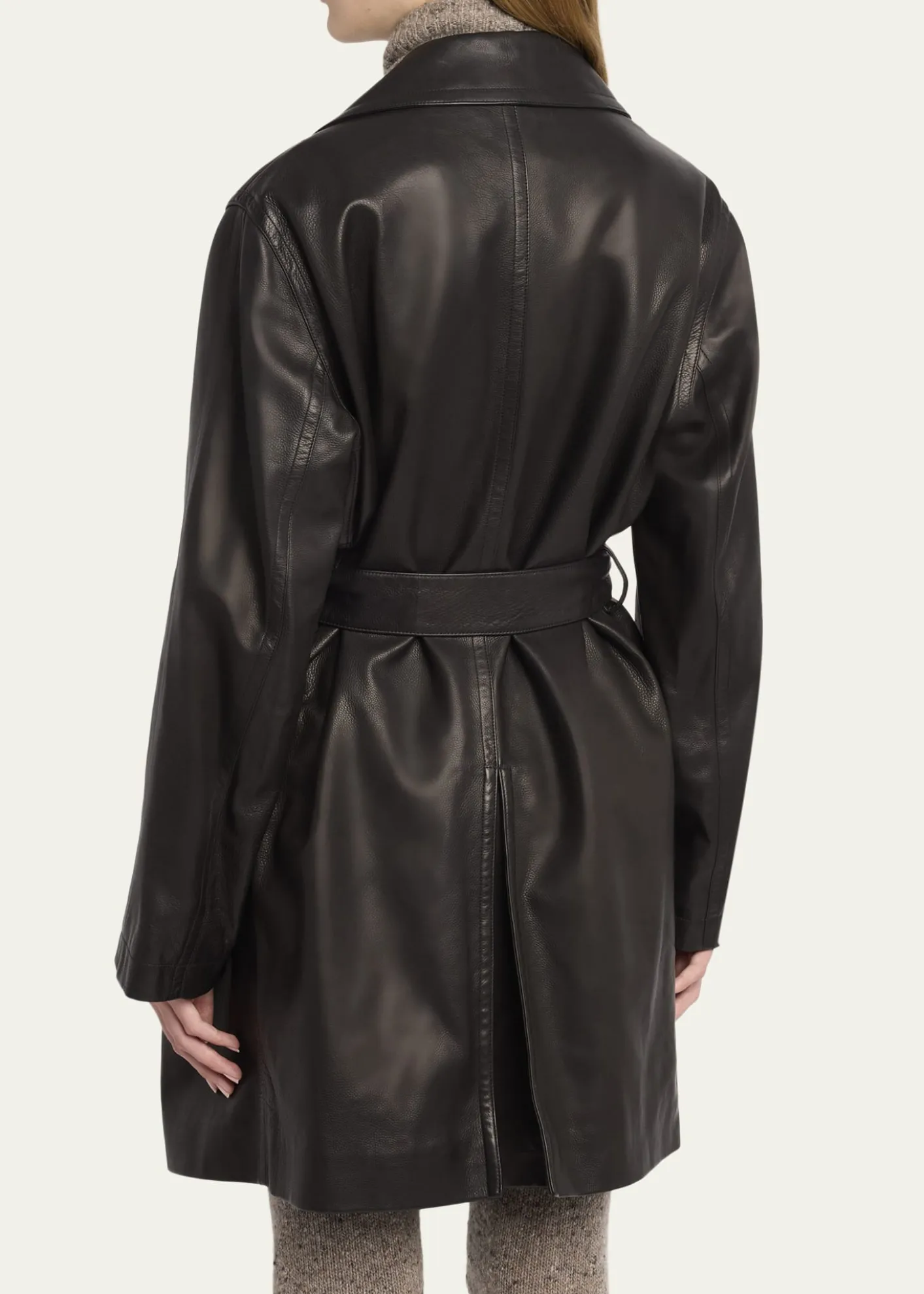 THE ROWSiempra Leather Wrap Trench Coat