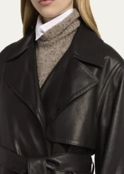THE ROWSiempra Leather Wrap Trench Coat