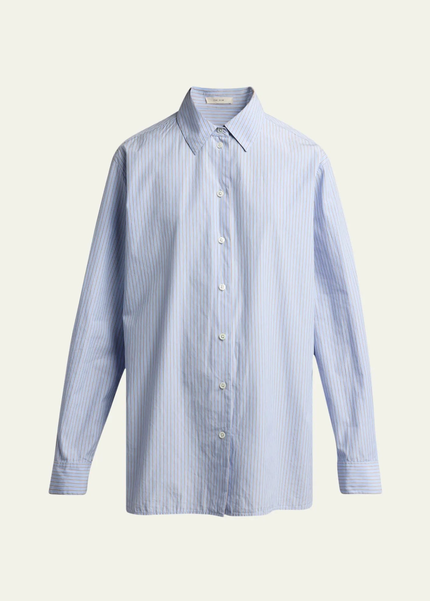 THE ROWSisilia Striped Cotton Poplin Button-Front Shirt