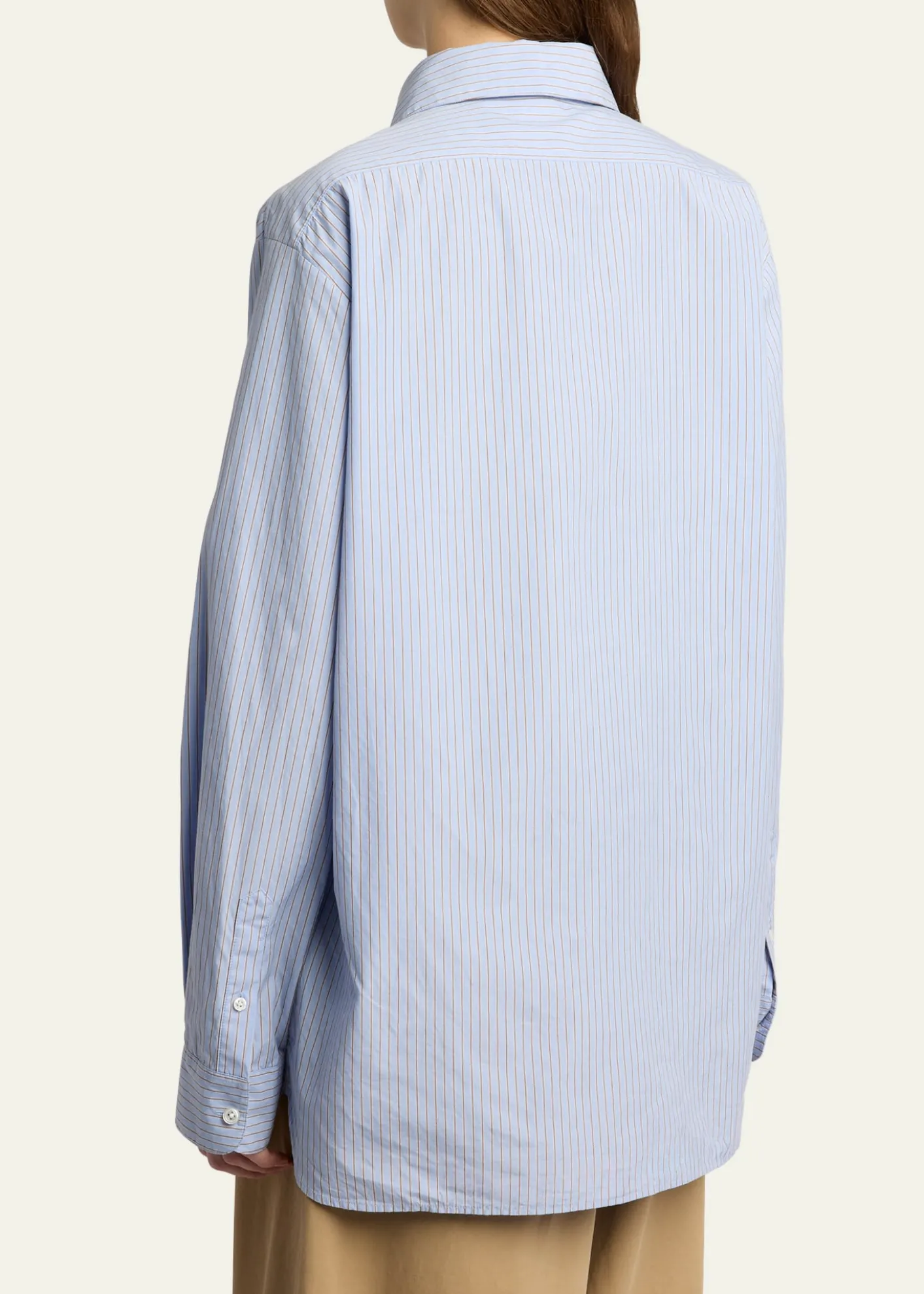 THE ROWSisilia Striped Cotton Poplin Button-Front Shirt