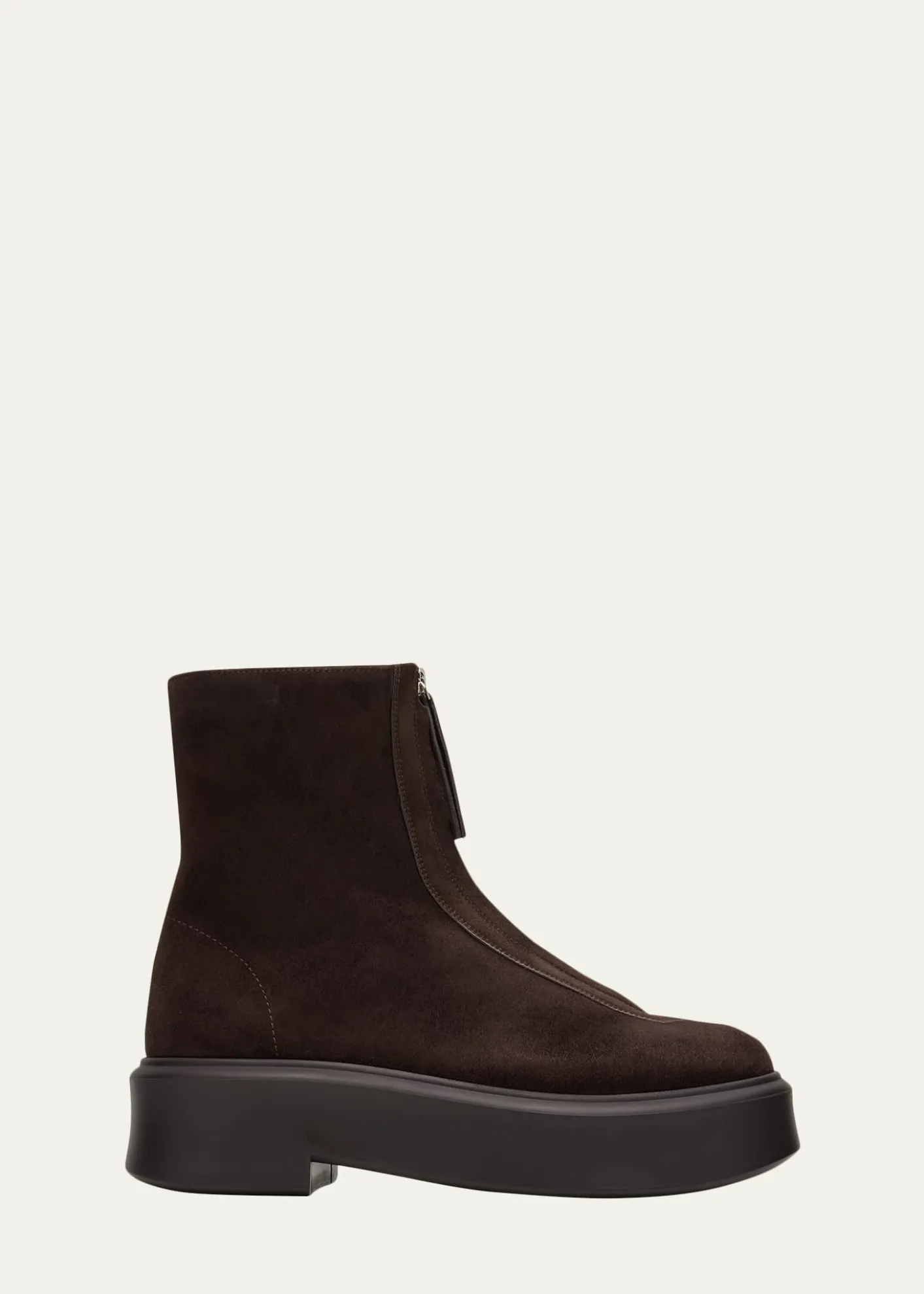 THE ROWSuede Zip Moto Booties