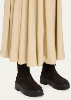 THE ROWSuede Zip Moto Booties