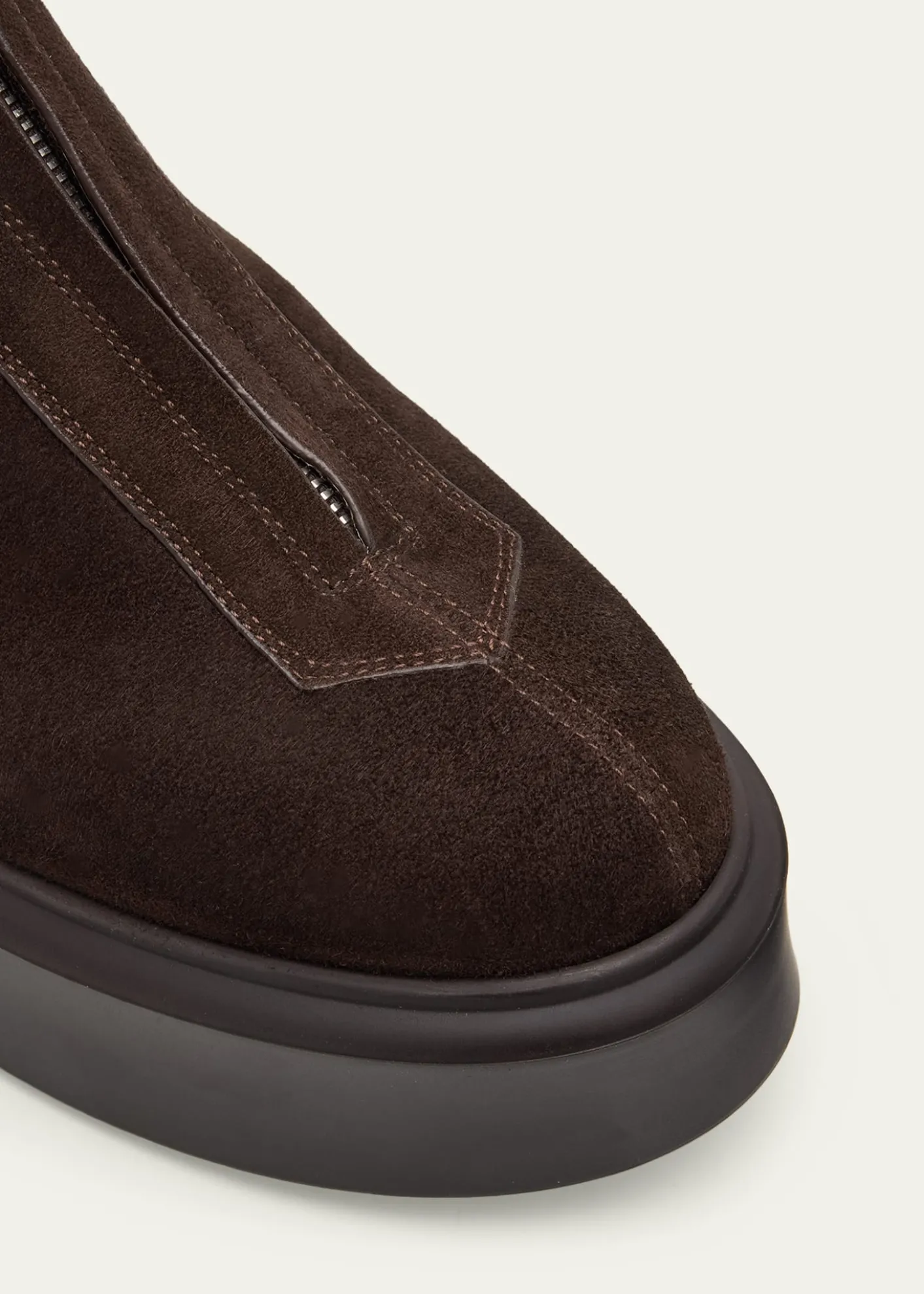 THE ROWSuede Zip Moto Booties