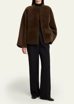 THE ROWValorin Lamb Shearling Collarless Jacket