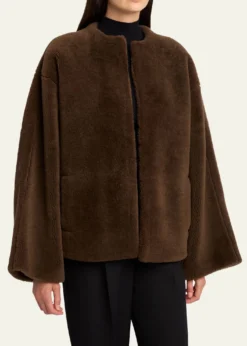 THE ROWValorin Lamb Shearling Collarless Jacket