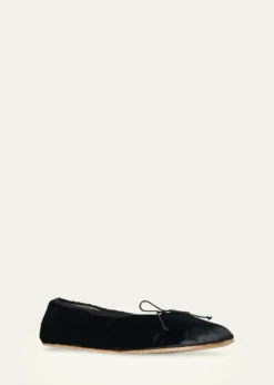 THE ROWVelvet Ballerina Flats