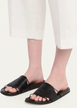 THE ROWVivienne Flat Leather Slide Sandals