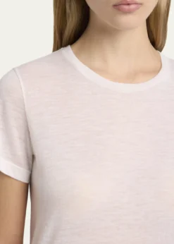 THE ROWWesler Heathered Cashmere Short-Sleeve T-Shirt
